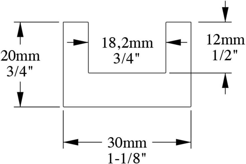 High Impact 3/4"H x 78"W x 1 1/8"D Crown