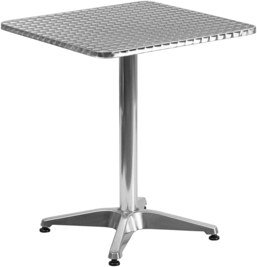 Flash Furniture Mellie 23.5'' Square Aluminum Indoor-Outdoor Table with Base