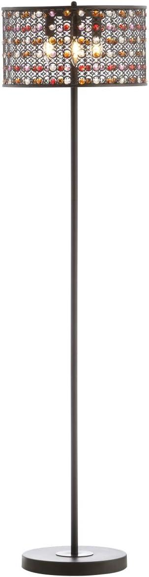 Contemporary Black Stained Glass Mosaic Floor Lamp