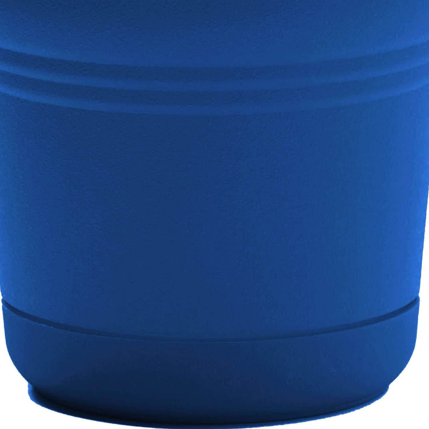 Bloem Saturn 12 in. D Plastic Planter Blue