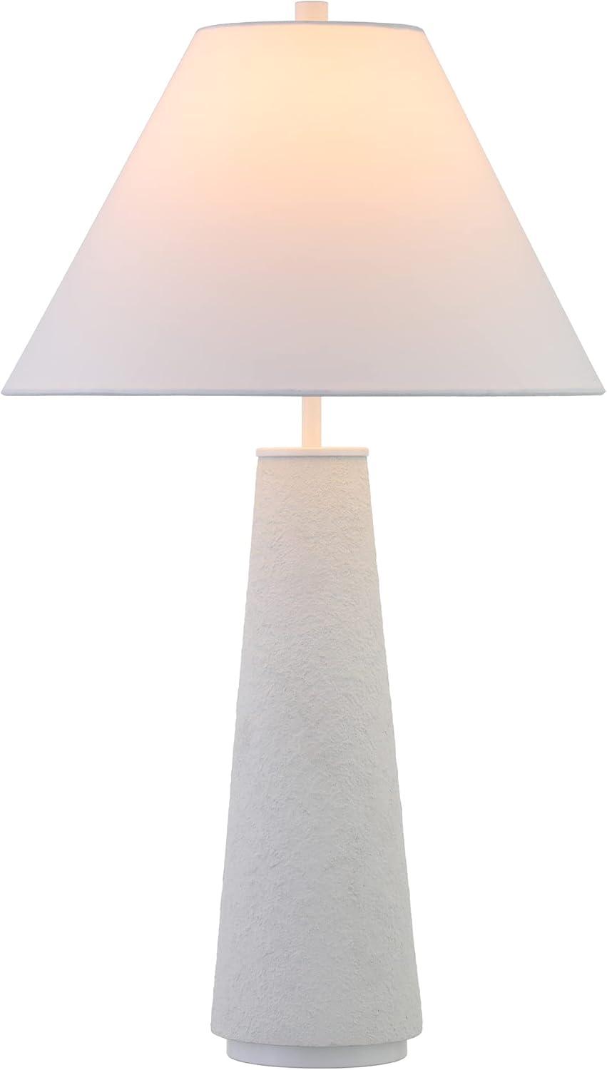 Evelyn&Zoe Ingalls 27.5" Transitional Ceramic Table Lamp with White Cone Fabric Shade