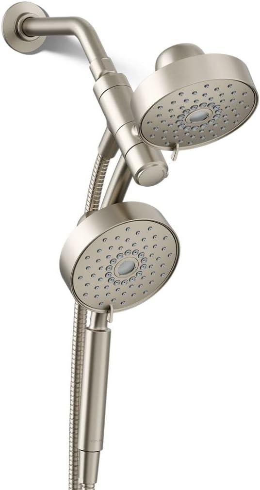 Kohler Purist® 2-In-1 Multifunction Shower Combo Kit, Showerhead and Handshower, Three Spray Settings