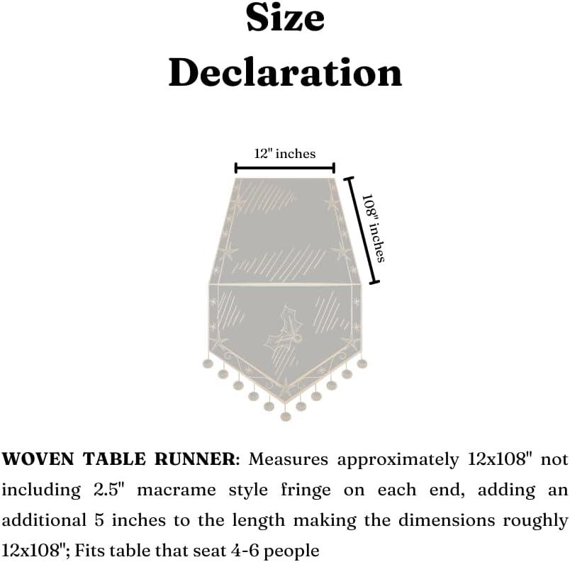 Cool Gray Braided Stripe Table Runner 15x72