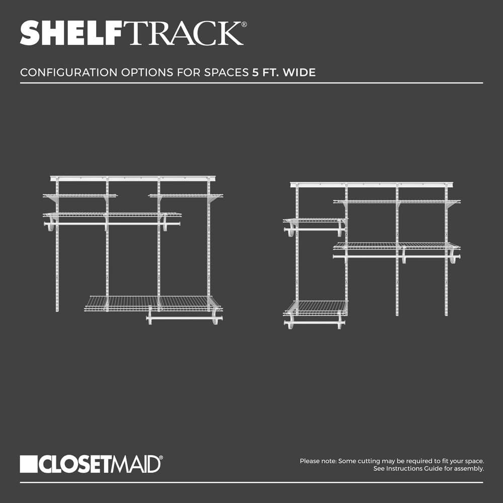 Adjustable White Steel Wire Closet Organizer System