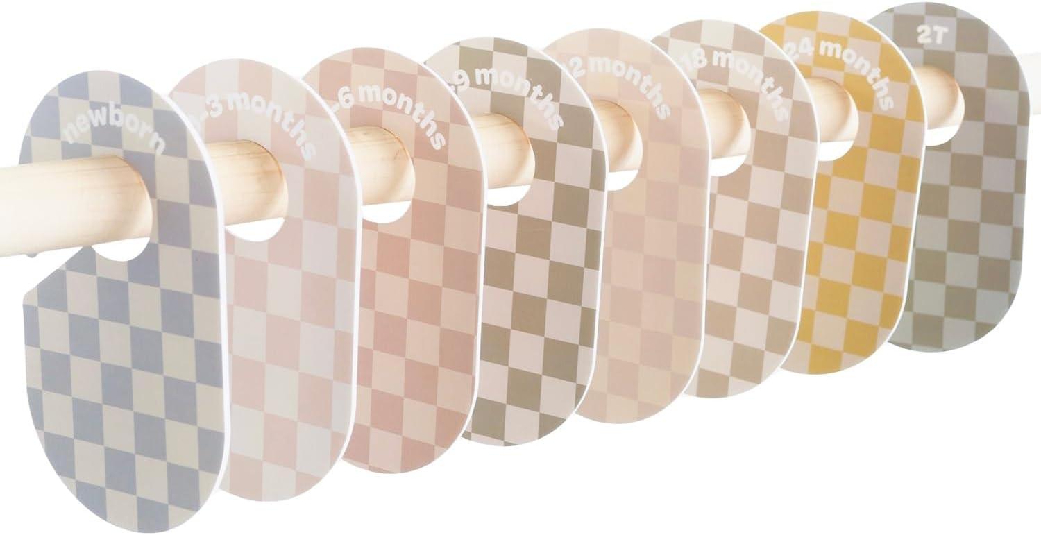 Checkerboard Baby Closet Dividers Set for Newborn to 24 Months