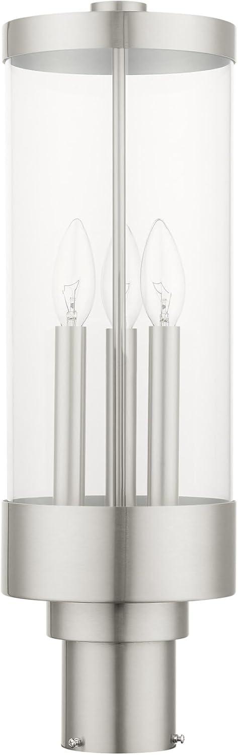 Livex Lighting Hillcrest 3 - Light Post Light in  Brushed Nickel