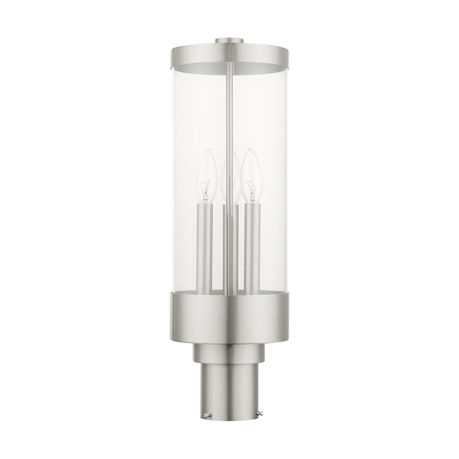 Livex Lighting Hillcrest 3 - Light Post Light in  Brushed Nickel