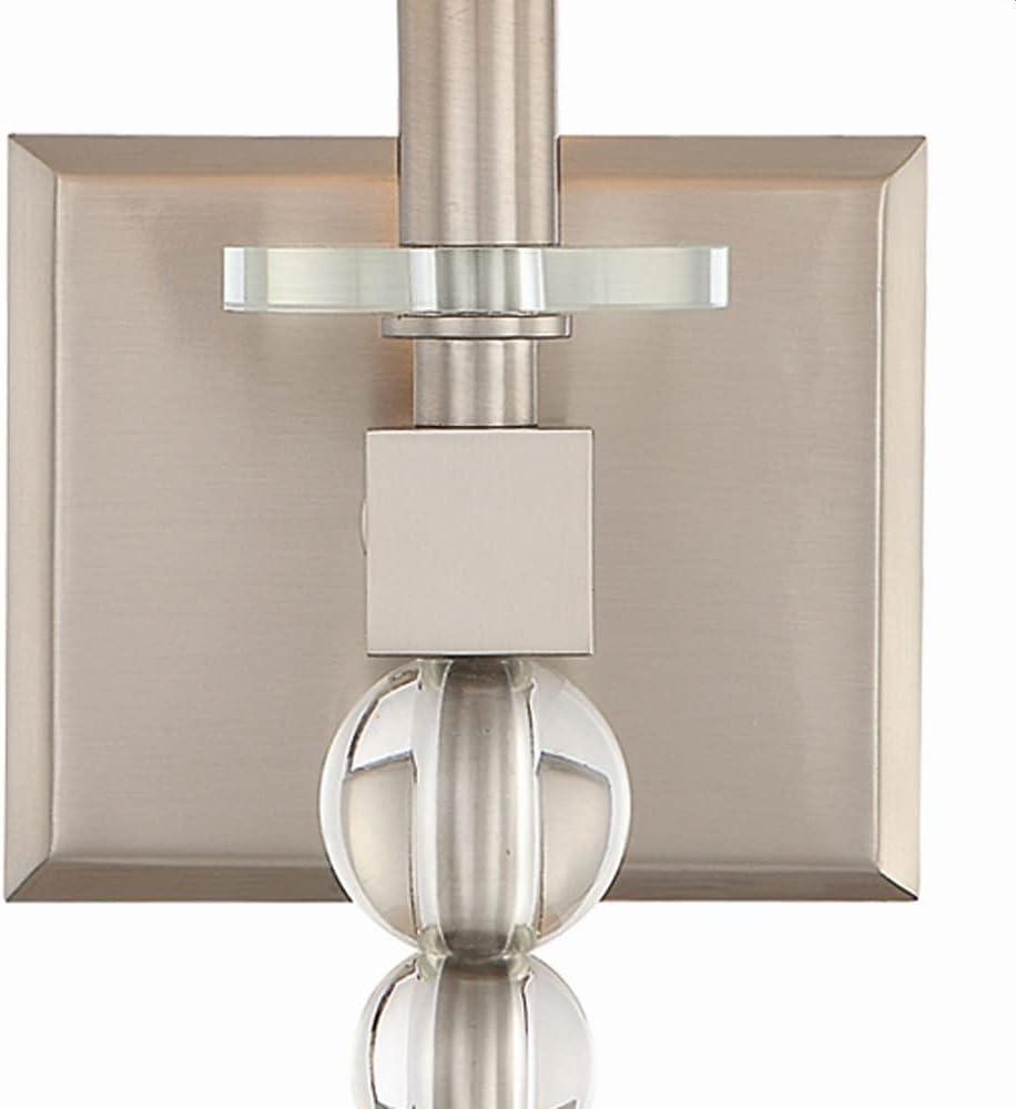 CLO-8892-BN-Crystorama Lighting-Clover - One Light Wall Sconce-Brushed Nickel Finish