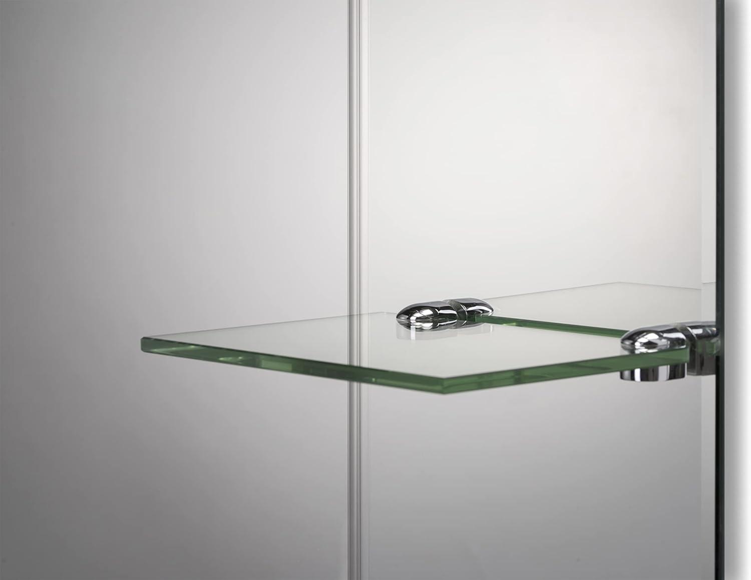 Croydex Fairfield Easy Install, Arch Bathroom Mirror with Single Shelf
