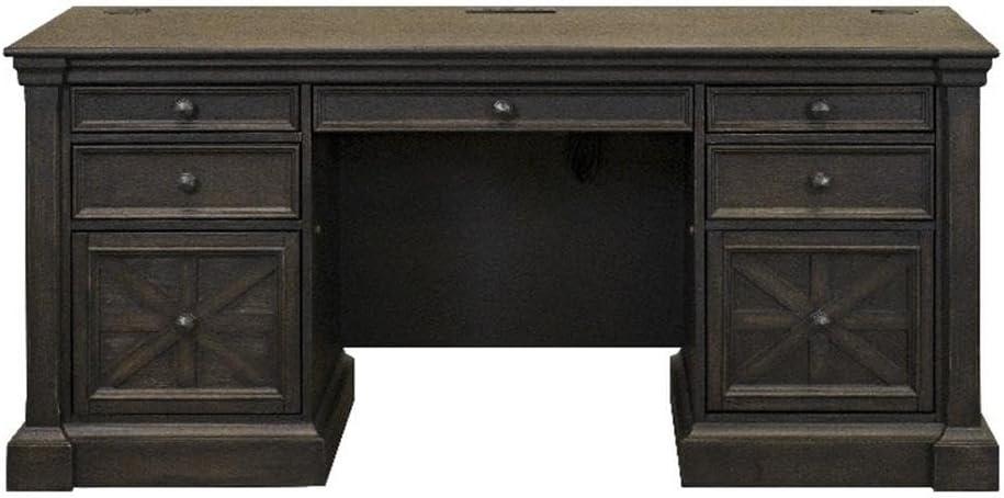 Kingston Traditional Wood Office Desk Dark Brown - Martin Furniture