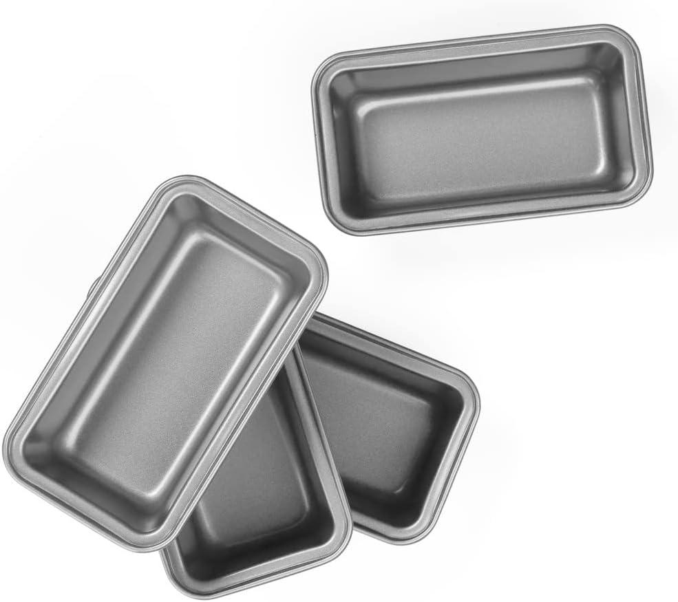 Cuisinart 4pc Bronze Color Mini Loaf Pan Set -CMBM-4LPBZ: Nonstick Steel Bakeware, Even-Heating, Dishwasher-Safe