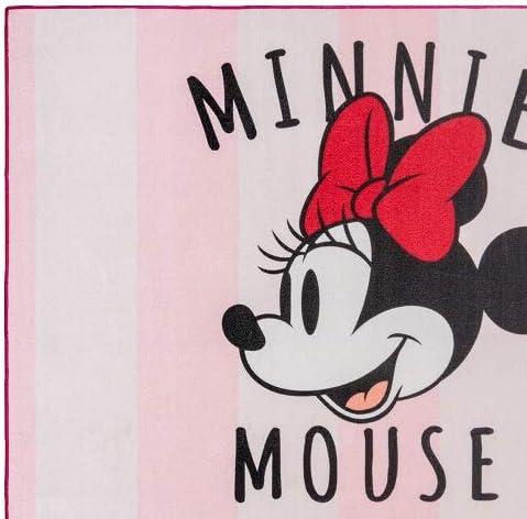 Licensed Disney Minnie Mouse Stripped Digital Printed Youth Area Rug