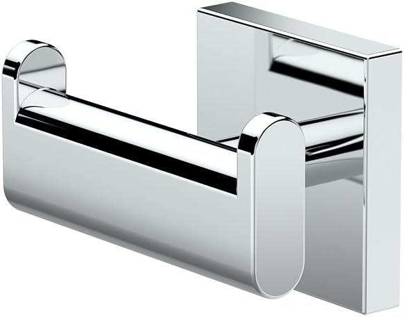 Polished Chrome Modern Double Robe Hook