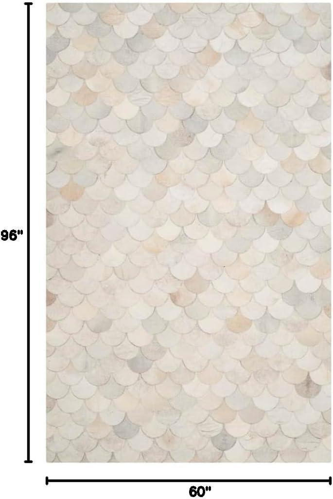 Studio Leather STL311 Hand Woven Area Rug - Ivory/Grey - 5'x8' - Safavieh.