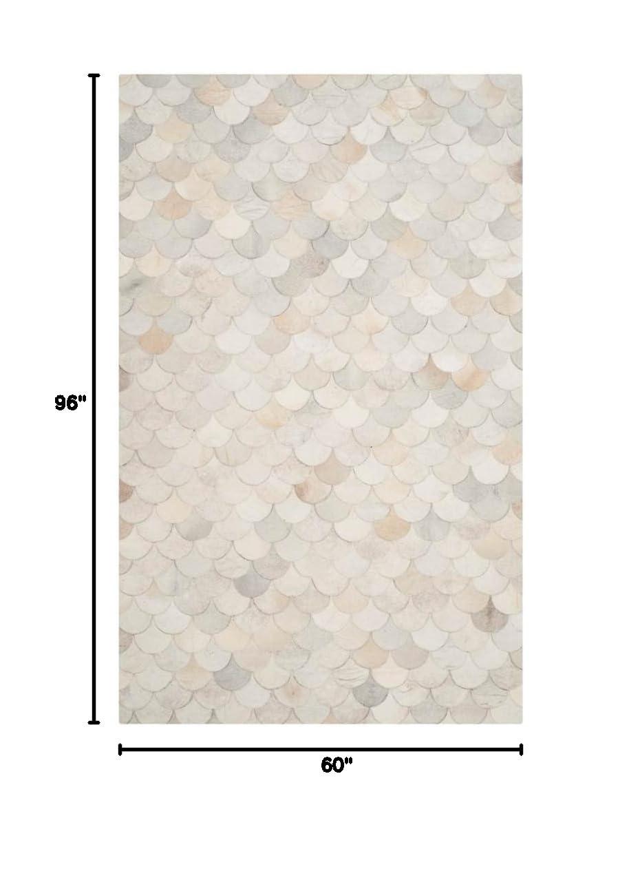 Studio Leather STL311 Hand Woven Area Rug - Ivory/Grey - 5'x8' - Safavieh.