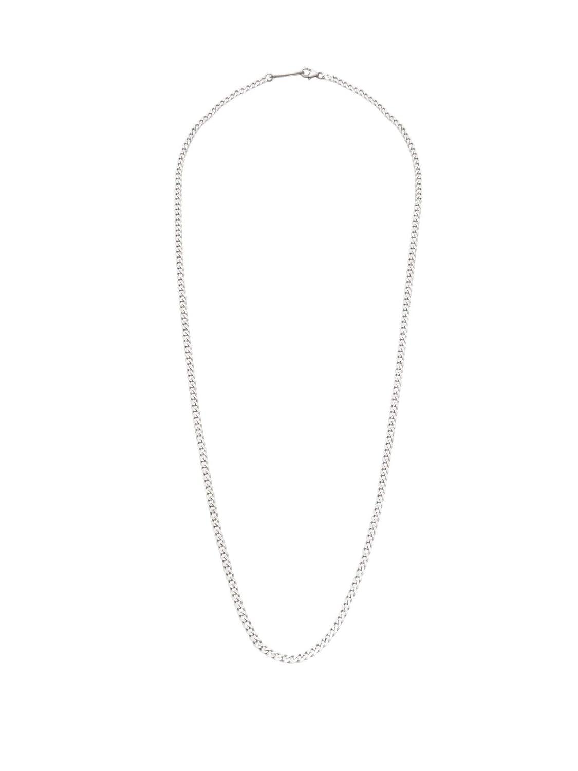 Cuban Chain Necklace | Brushed Sterling Silver