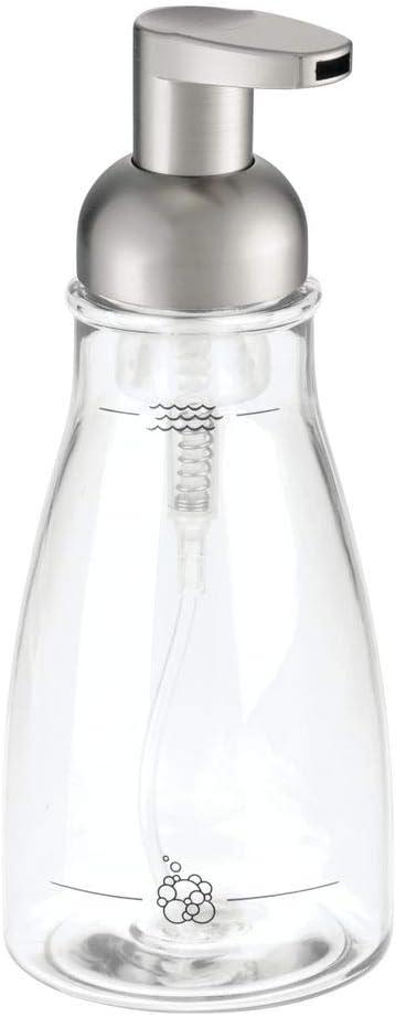 iDesign - Brushed Nickel - Plastic - Soap Dispenser - Clear