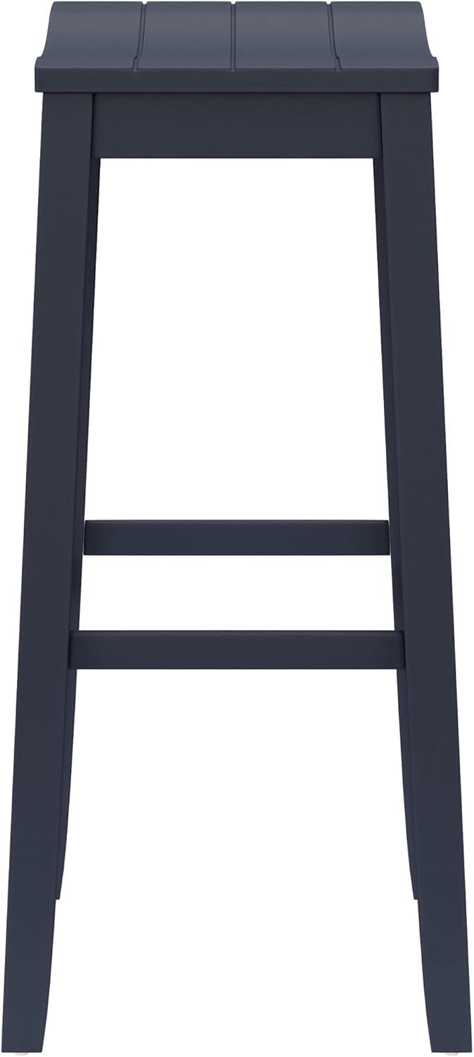 Hillsdale Furniture 30" Fiddler Backless Barstool Navy: Matte Finish, Wood Legs, Fixed Height