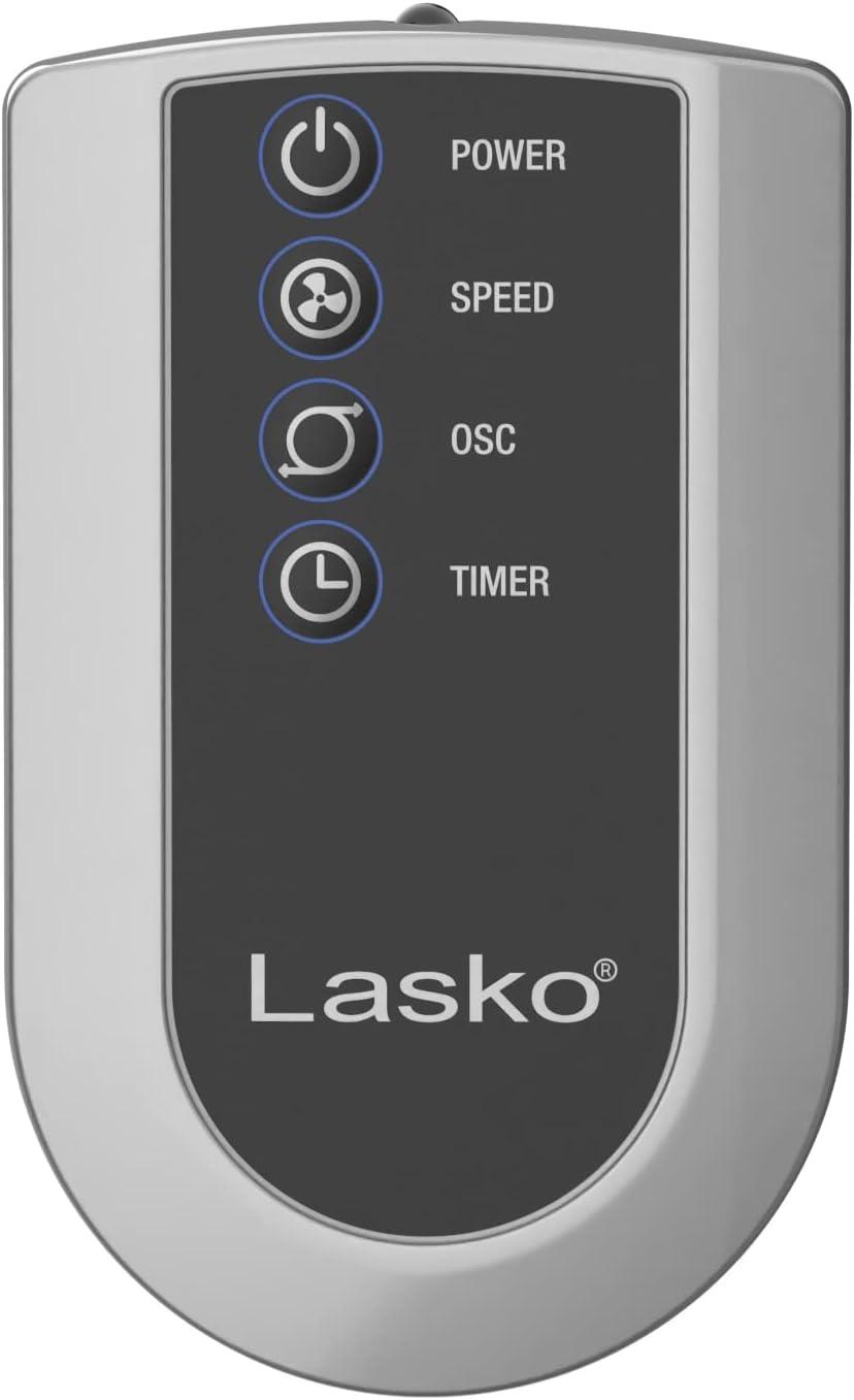 Lasko 36" 4-Speed Oscillating Remote Controlled Tower Fan with Timer, Black, T36511, New