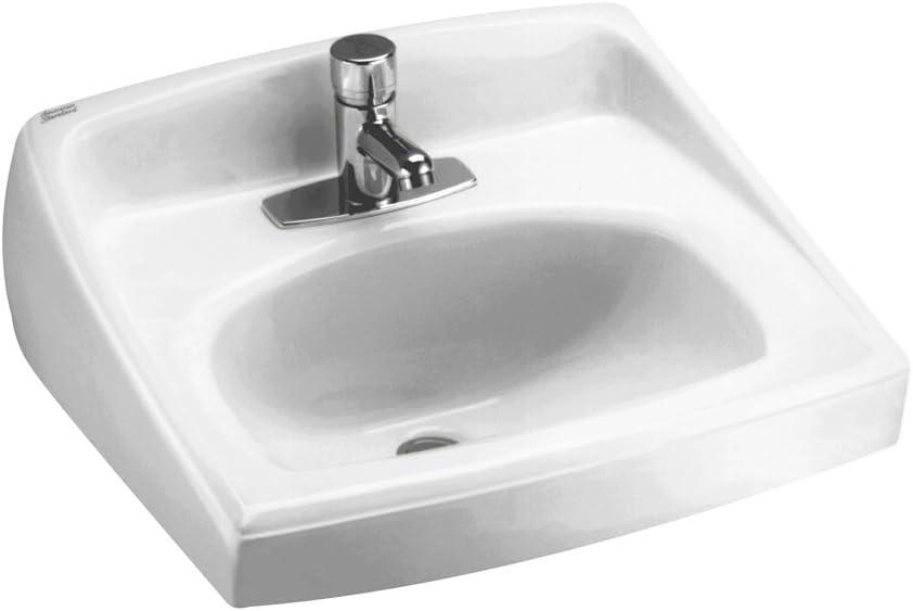 American Standard Lucerne 18.25'' White Ceramic Rectangular Bathroom Sink with Overflow