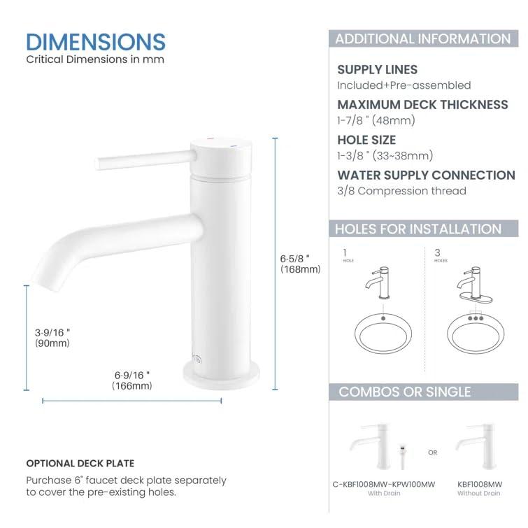 Circular Single-Hole Single-handle Bathroom Faucet