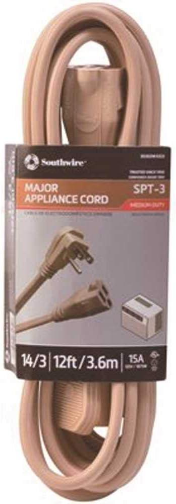 Coleman Cable 14/3 12' SPT-3 Air Conditioner Cord