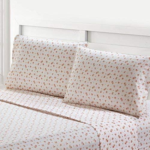 Modern Threads 4-Piece Sweet Rose Silky Soft Microfiber Adult Sheet Set, Ivory, King