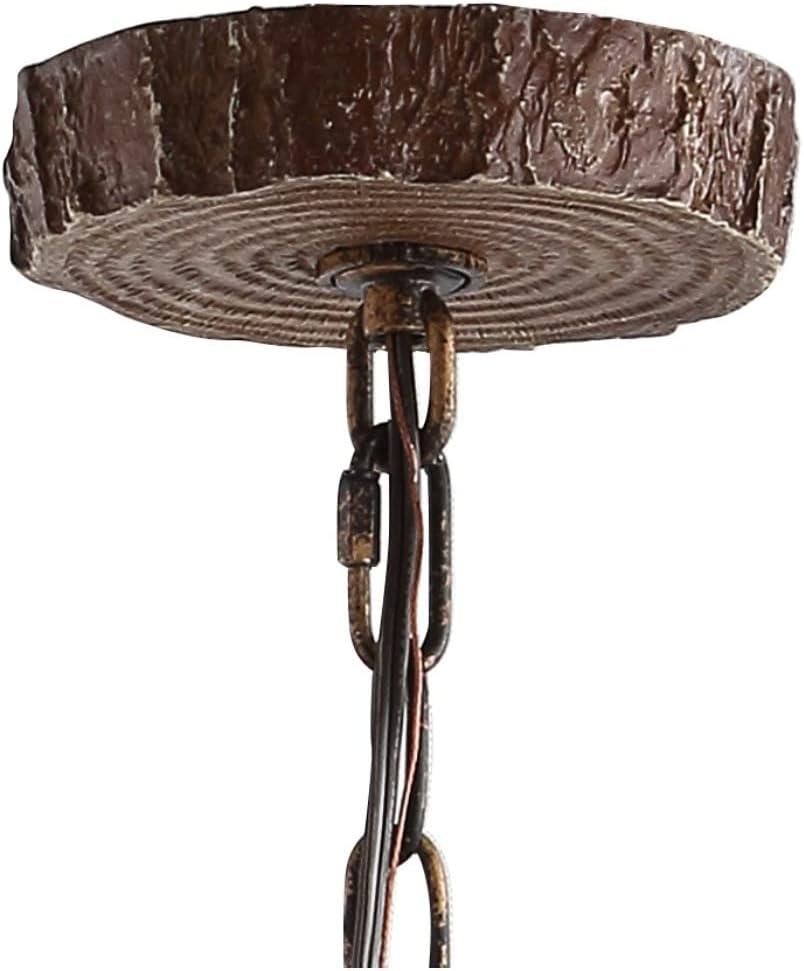 Eldora 26" Adjustable Resin Antler 4-Light LED Chandelier, Brown