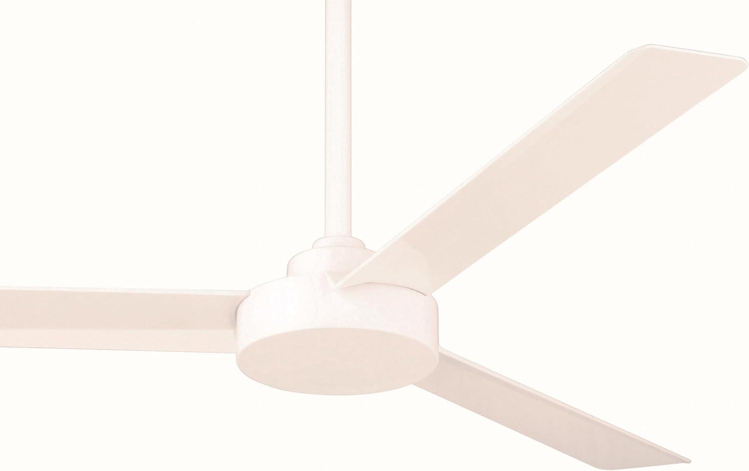 52" Minka Aire Modern 3 Blade Indoor Ceiling Fan Flat White for Living Room Kitchen Bedroom Family Dining Home House Office