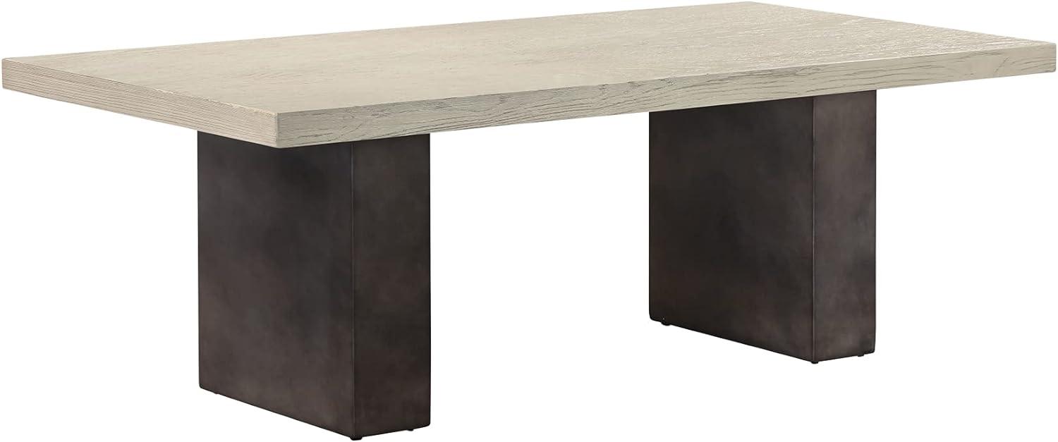 Modern Elegance Grey Oak and Concrete Rectangular Coffee Table