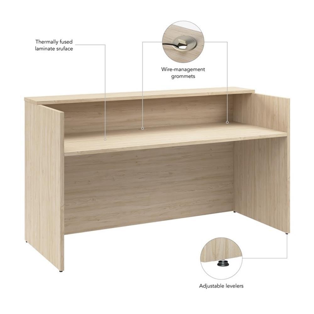 Bush Business Furniture Bush Business Furniture Arrive 72W x 30D Reception Desk with Shelf
