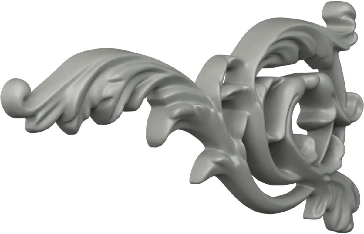 Primed Architectural Leaf Scroll Polyurethane Onlay, 7.75" x 4.125"