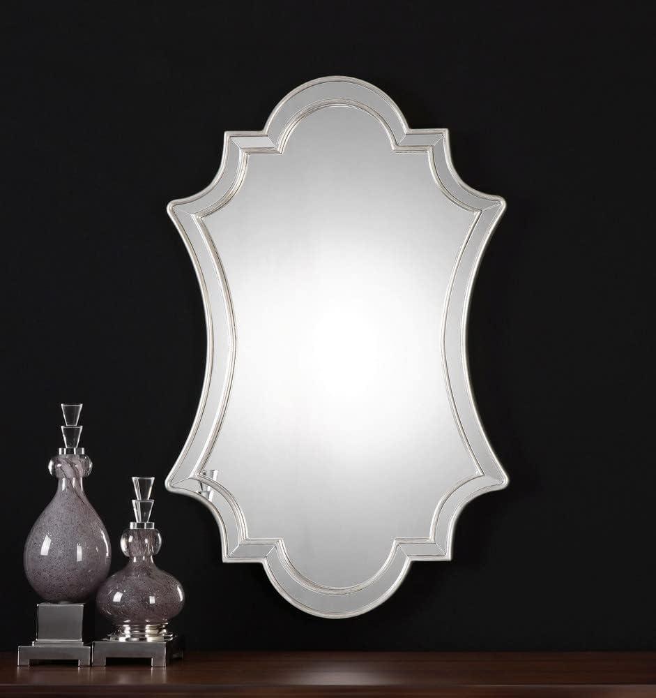 Uttermost Elara Antiqued Silver Wall Mirror - 27W x 43H in.