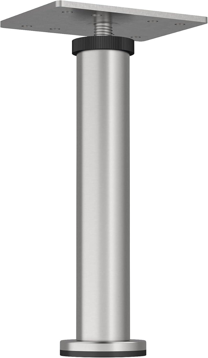 BORSA 6" Stainless Steel Round Furniture Leg with Leveling Glide