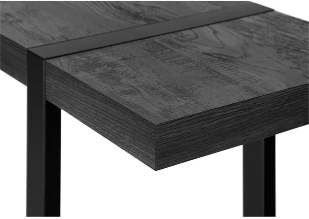 Monarch Specialties Accent Table Console Entryway Narrow Sofa Living Room Bedroom Black Laminate Black Metal Contemporary Modern