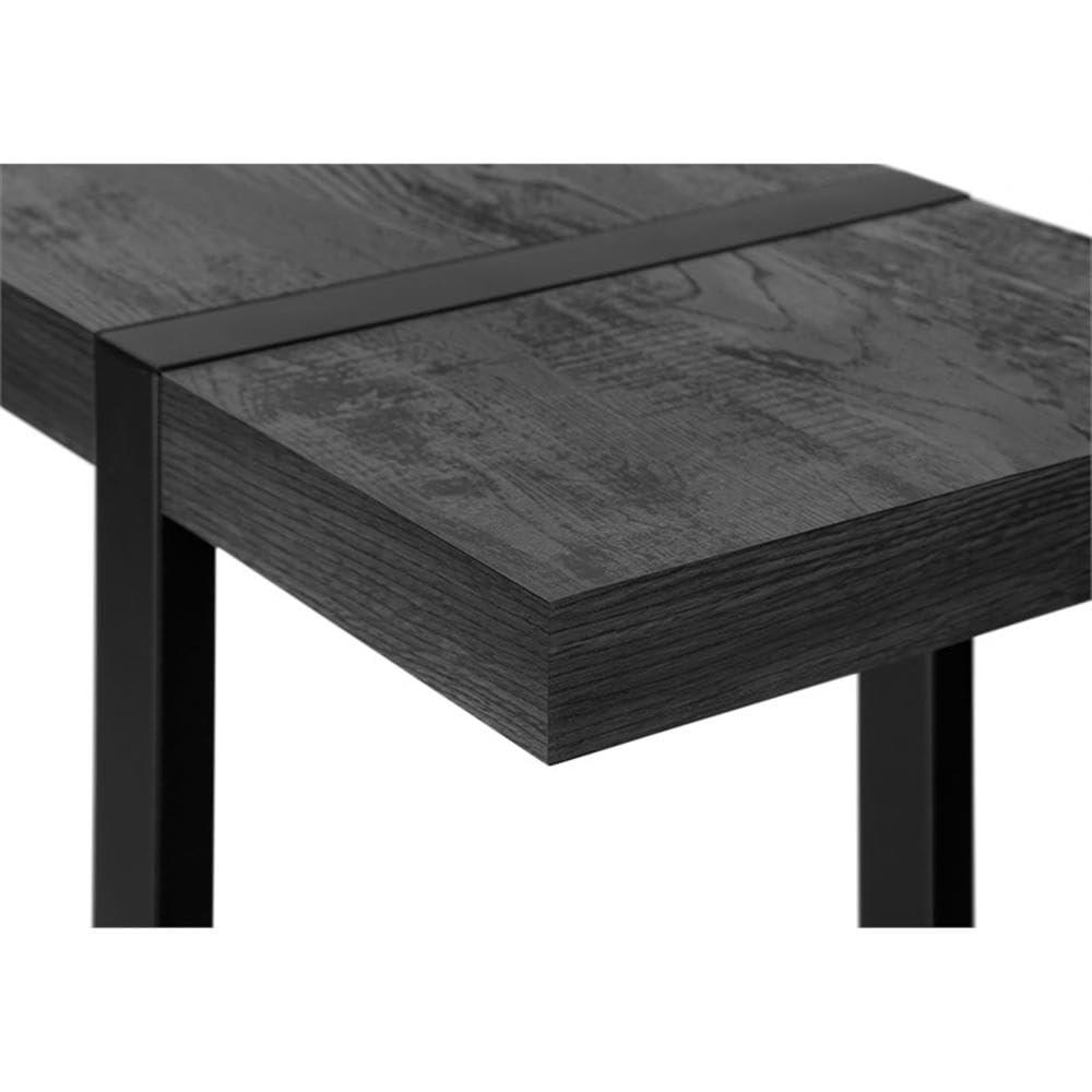 Monarch Specialties Accent Table Console Entryway Narrow Sofa Living Room Bedroom Black Laminate Black Metal Contemporary Modern
