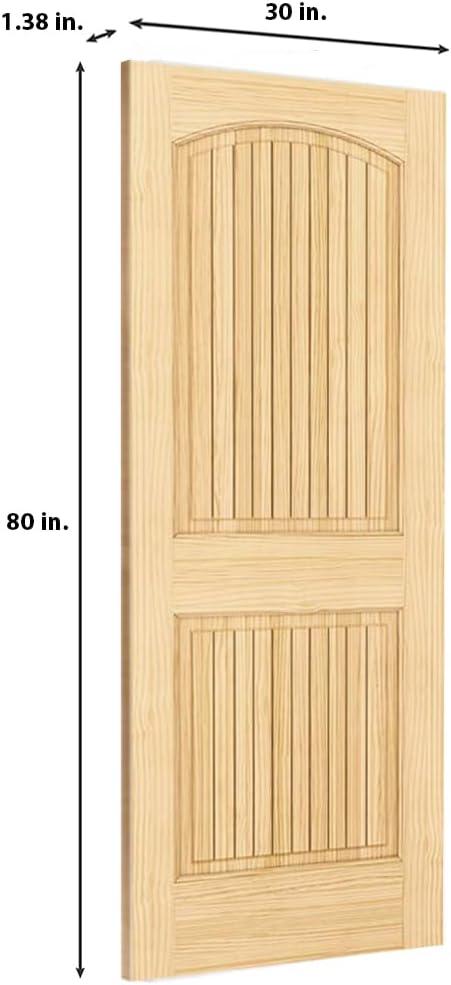 Paneled Solid Wood Unfinished Colonial Standard Door