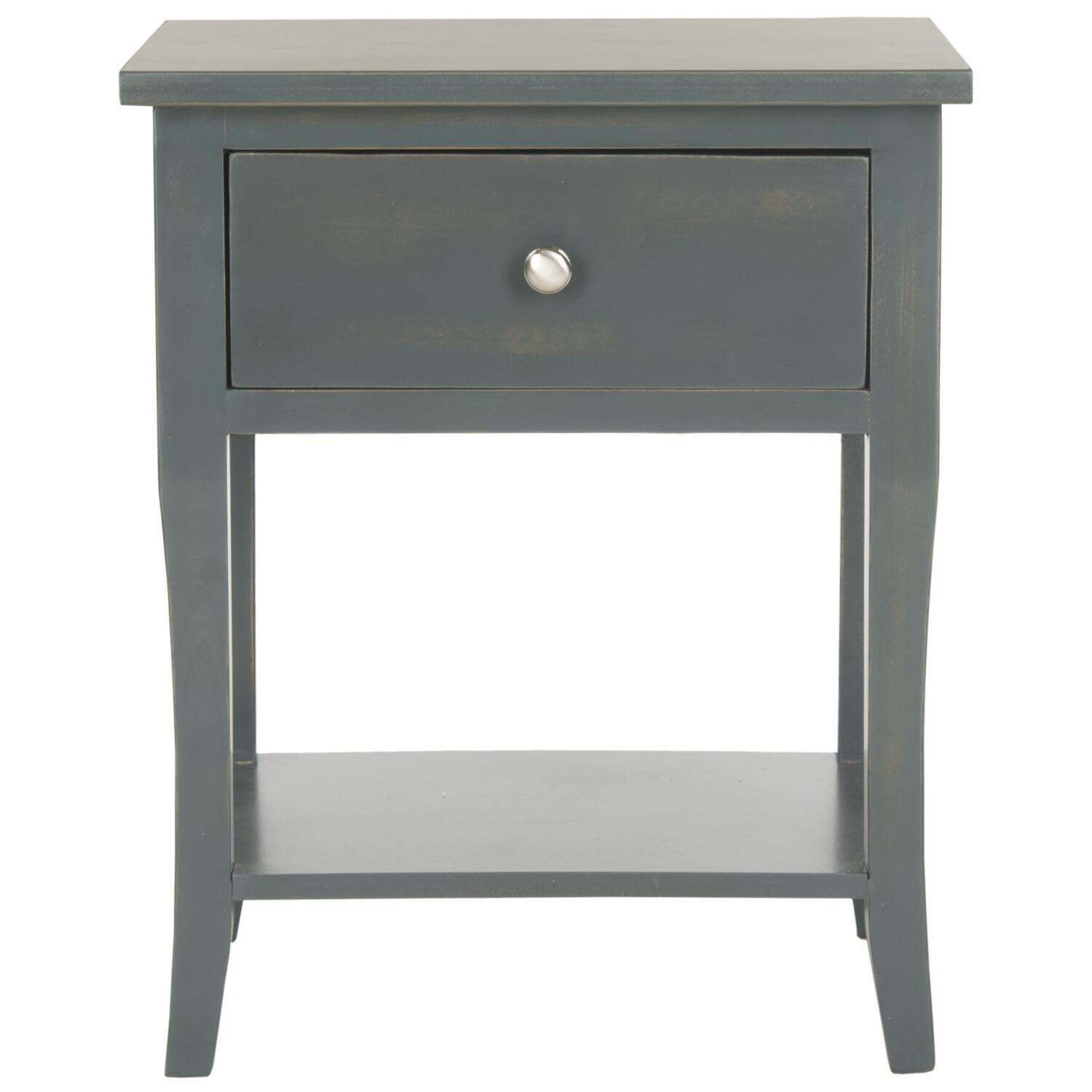 Coby Nightstand With Storage Drawer - AMH6616 - Dark Teal - Safavieh Couture