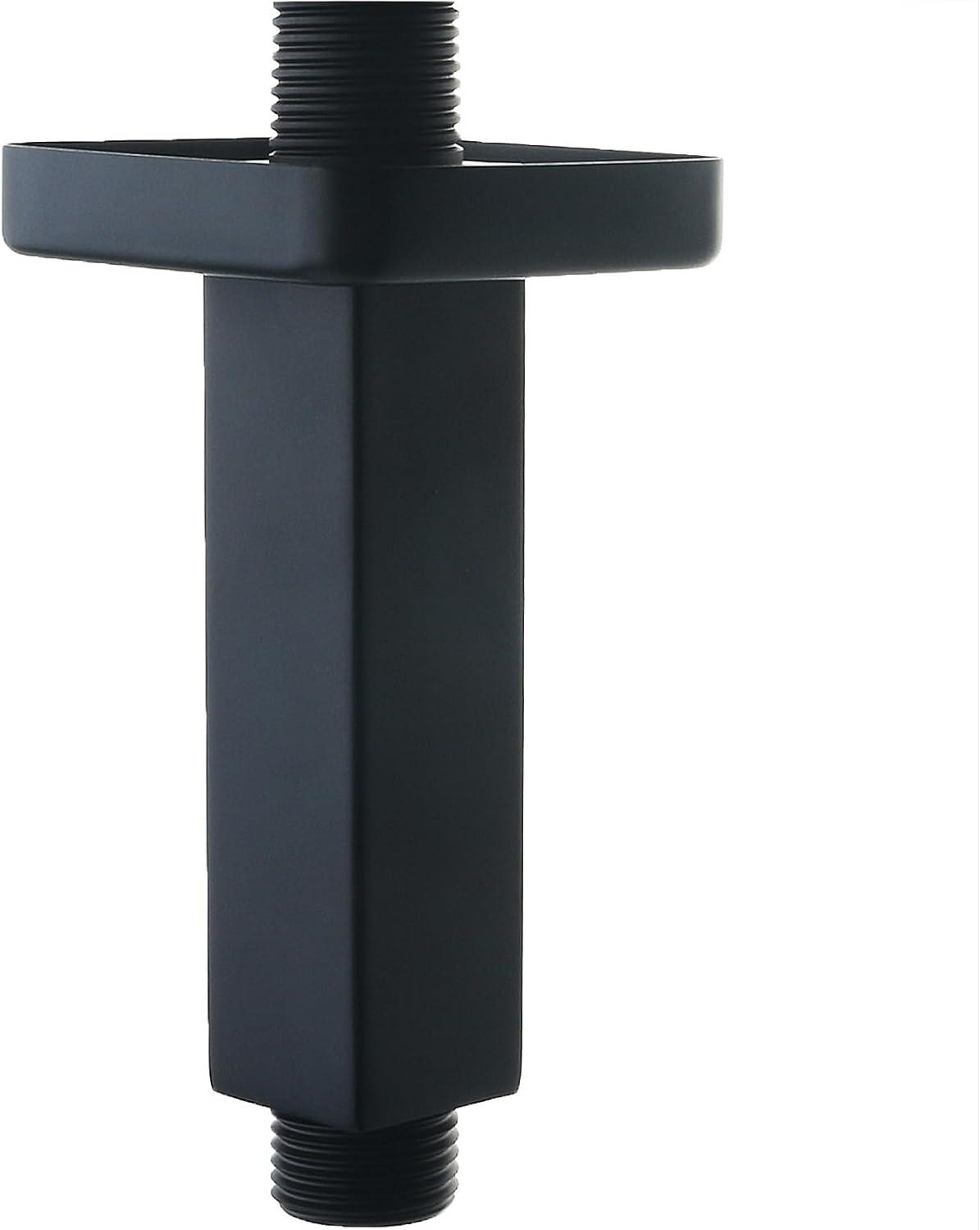 Matte Black Stainless Steel Ceiling Mounted Square Shower Arm