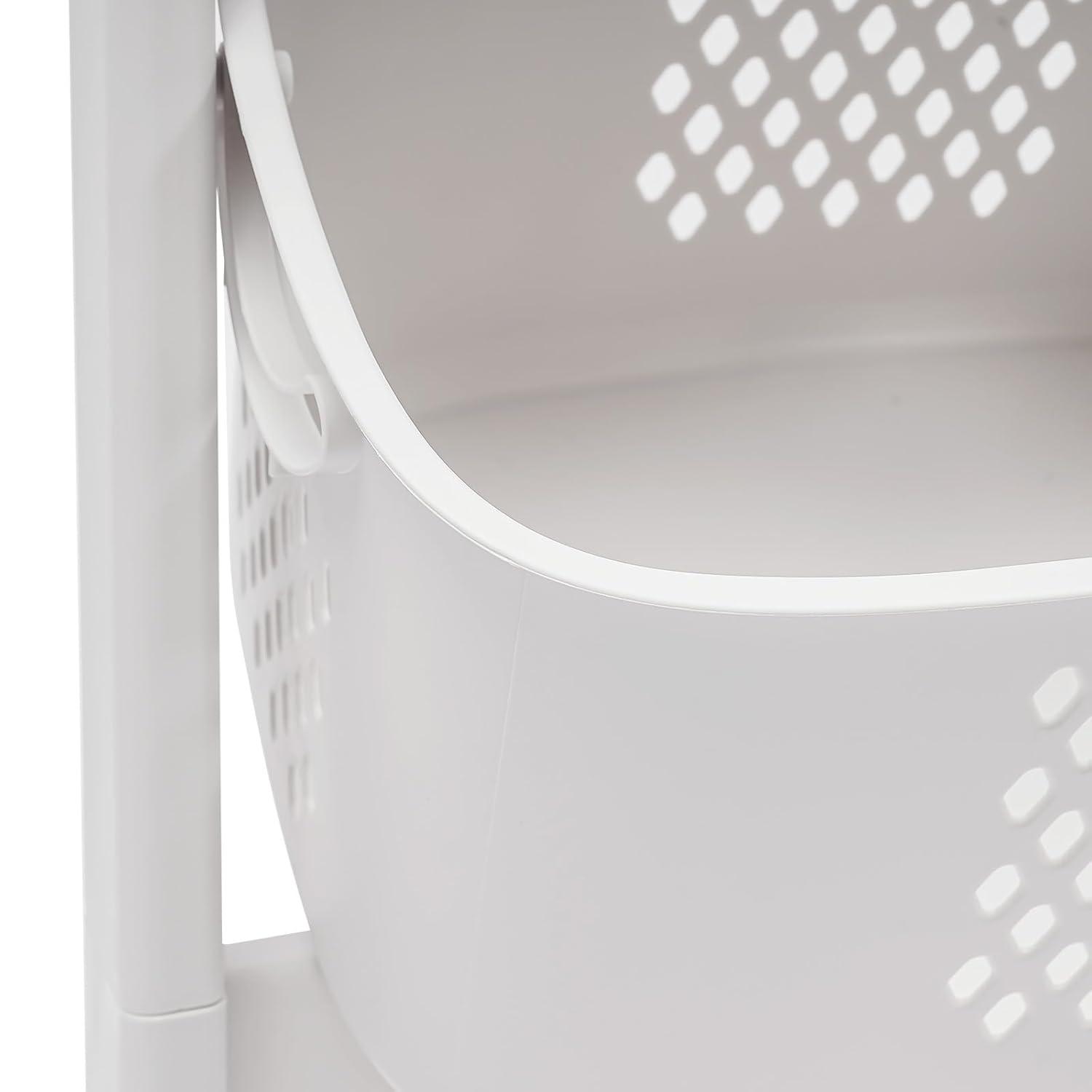 Ivy Bronx Ivy Bronx Rolling Laundry Hamper Cart with Wheels, 3 Tier Laundry Baskets