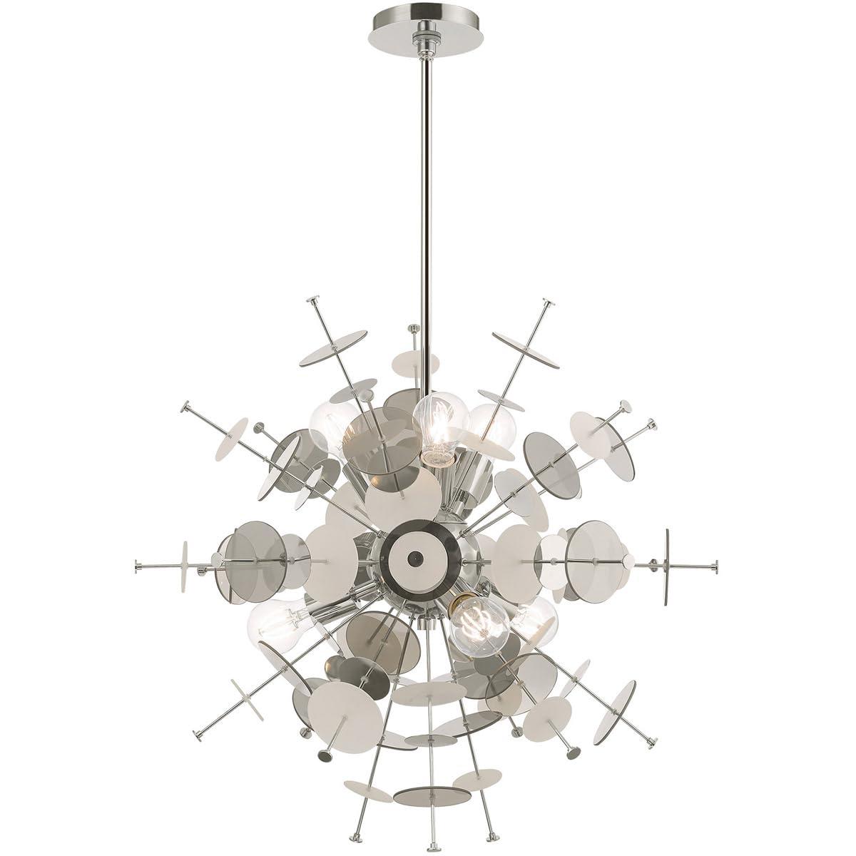 Livex Lighting Circulo 6 - Light Chandelier in  Polished Chrome