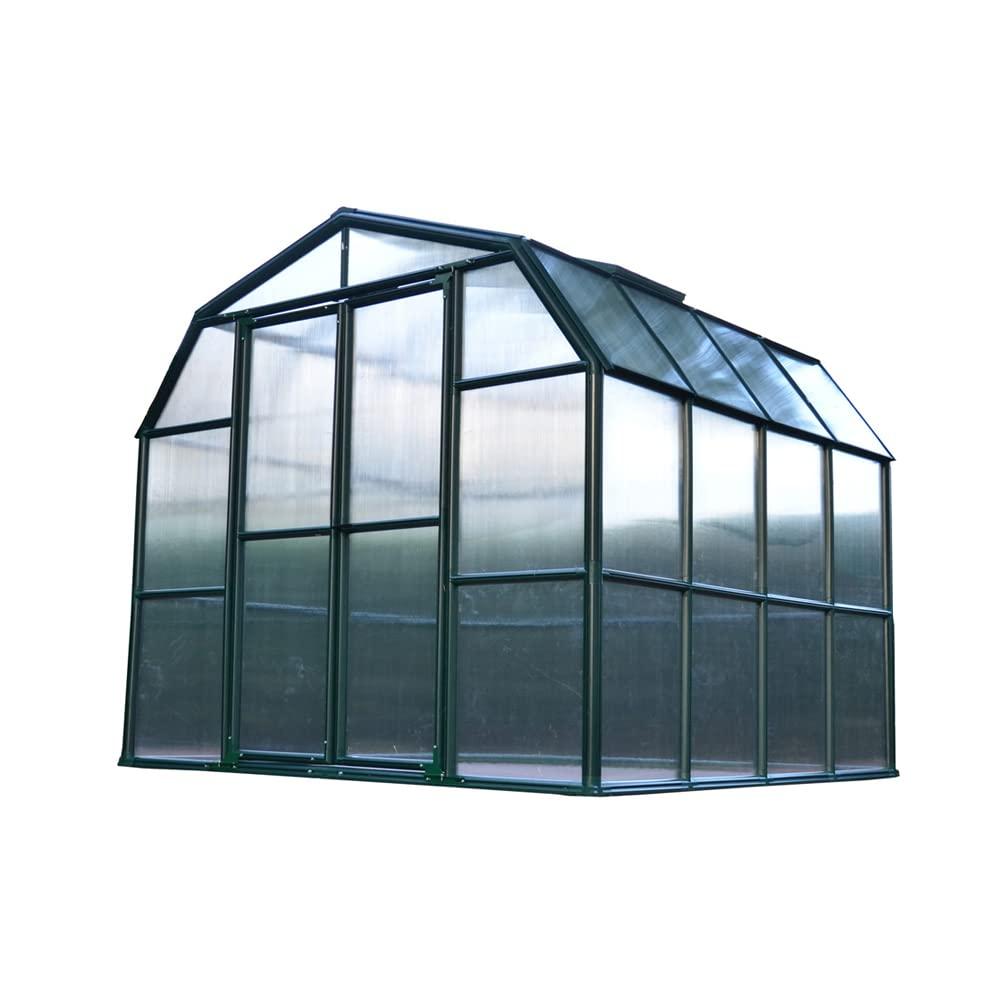 Palram - Canopia Grand Gardener 8' x 16' Clear Walk-In Greenhouse - Green - with 3 Roof Vents