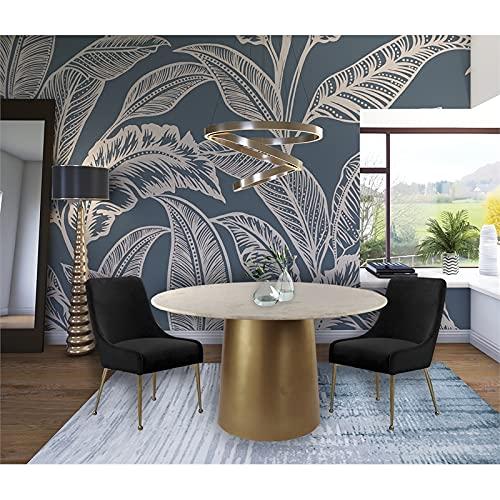 Meridian Furniture Owen 19.5"H Velvet Dining Chair in Black (Set of 2)