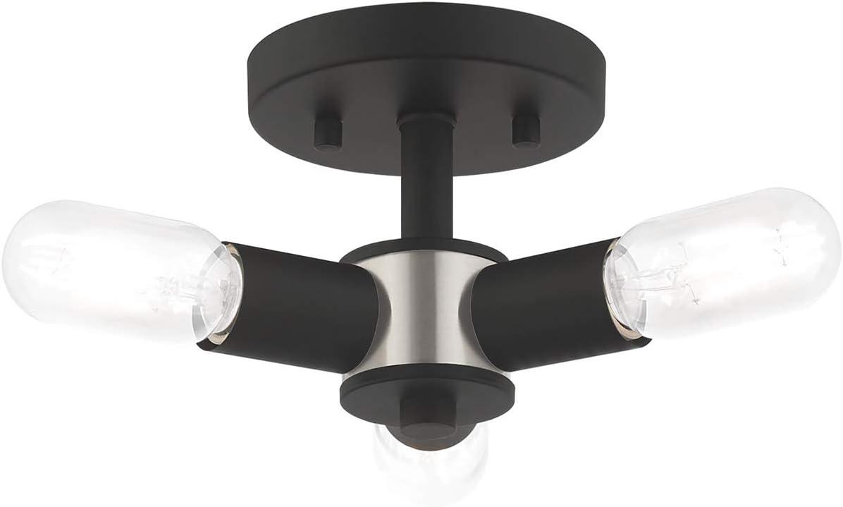 Livex Lighting Copenhagen 3 - Light Flush Mount in  Black