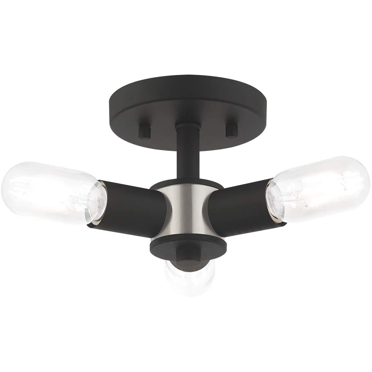 Livex Lighting Copenhagen 3 - Light Flush Mount in  Black