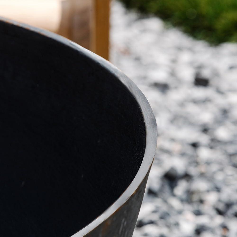 Ash & Ember 42" Hemisphere Fire Pit, Wood Burning Backyard Fireplace, Round Flat Flanged Base, Cast Iron Patina Fire Bowl, Portable Outdoor Firepit Ideal for Backyard Parties and Camping