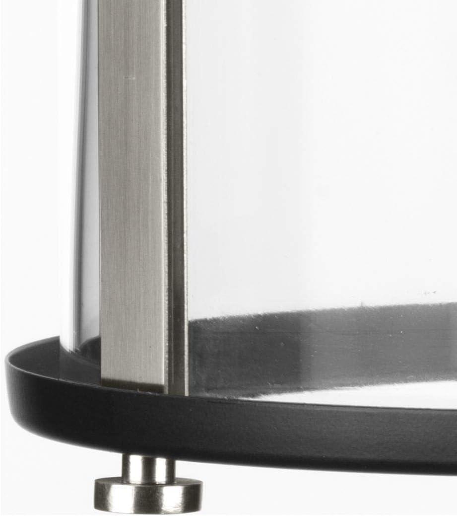 Progress Lighting Squire 3-Light Hanging Lantern, Steel, Black Finish, Clear Glass Shade