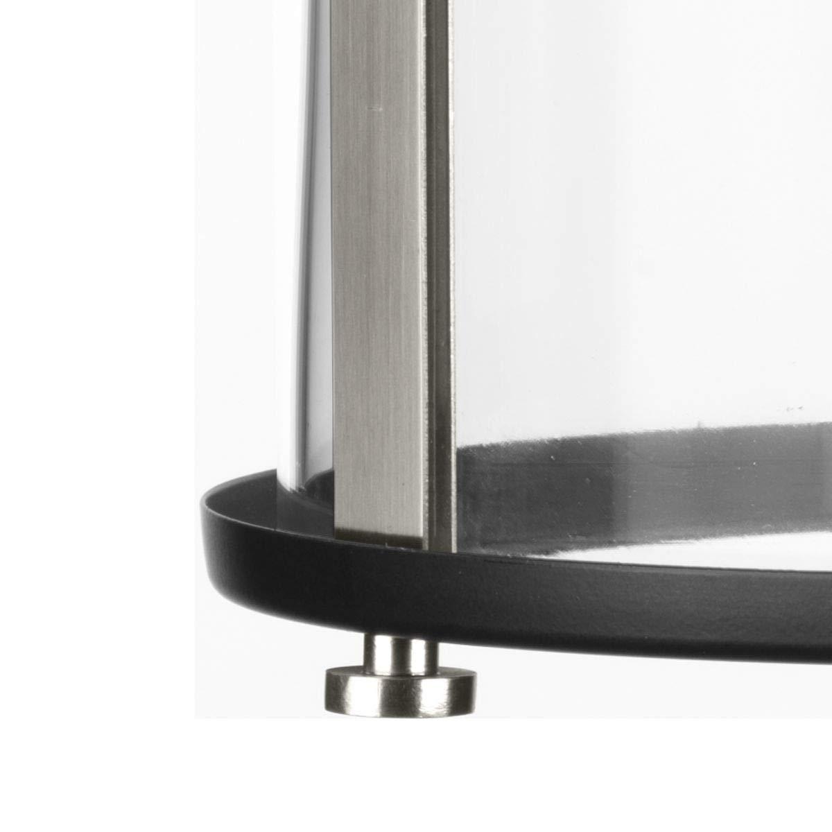 Progress Lighting Squire 3-Light Hanging Lantern, Steel, Black Finish, Clear Glass Shade