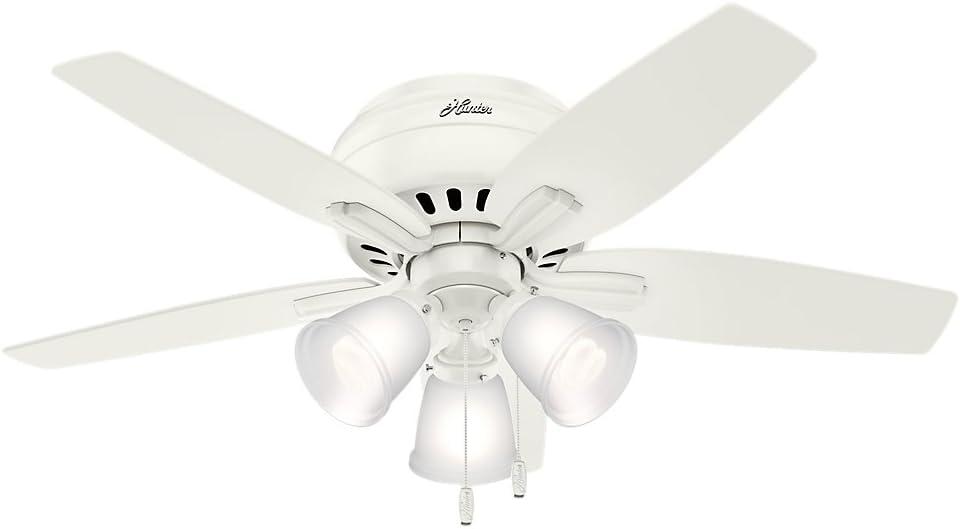 Newsome 42" 5 - Blade Flush Mount Ceiling Fan with Lights and Pull Chains