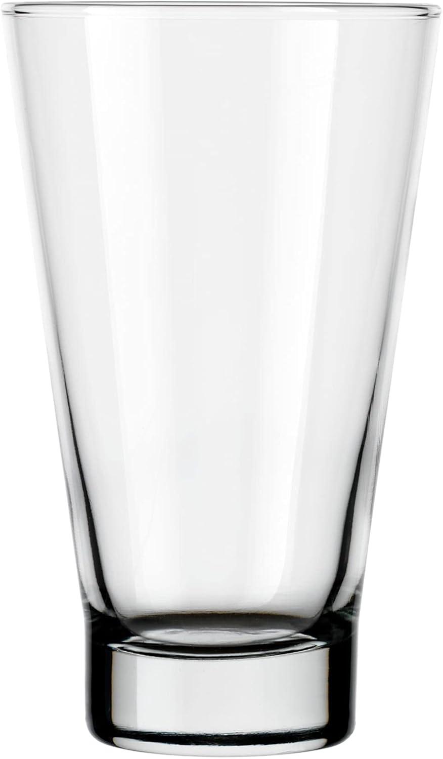 Modern Clear Glass Tumbler Set, 14-Ounce, Set of 6